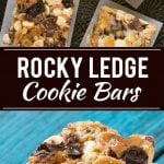 These Rocky Ledge Bars are the BEST cookie bar full of three kinds of chocolate, marshmallows and toffee.