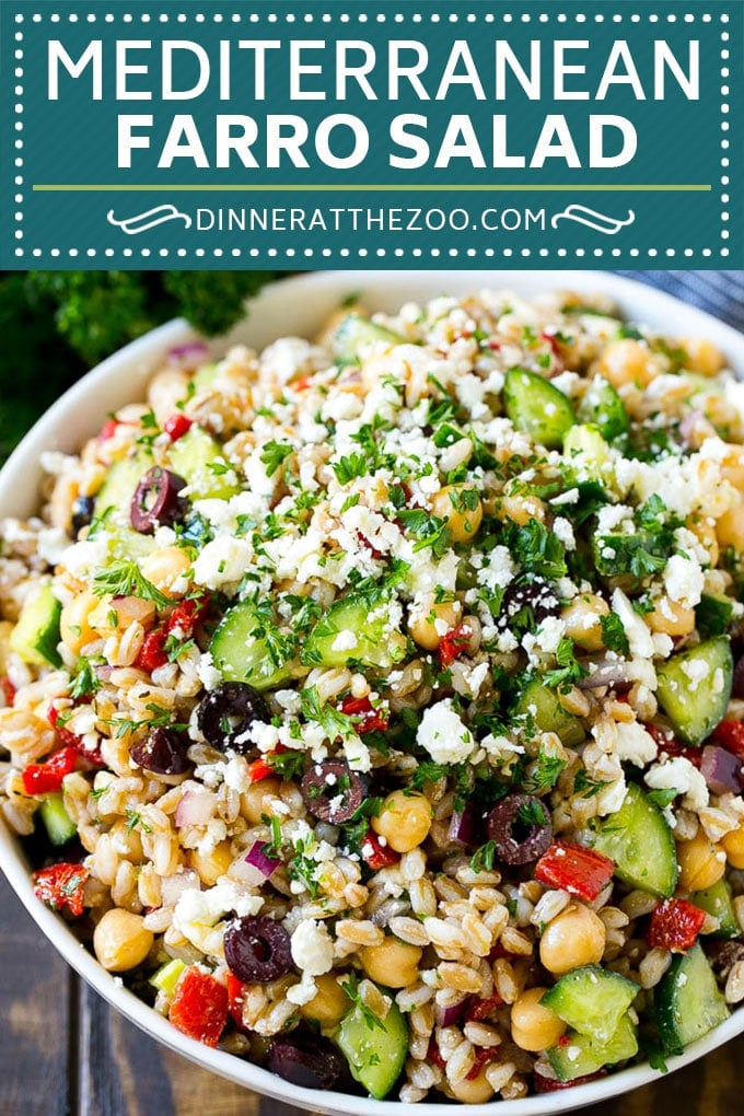 Farro Salad Recipe | Healthy Salad #salad #healthy #cleaneating #farro #dinner #sadud