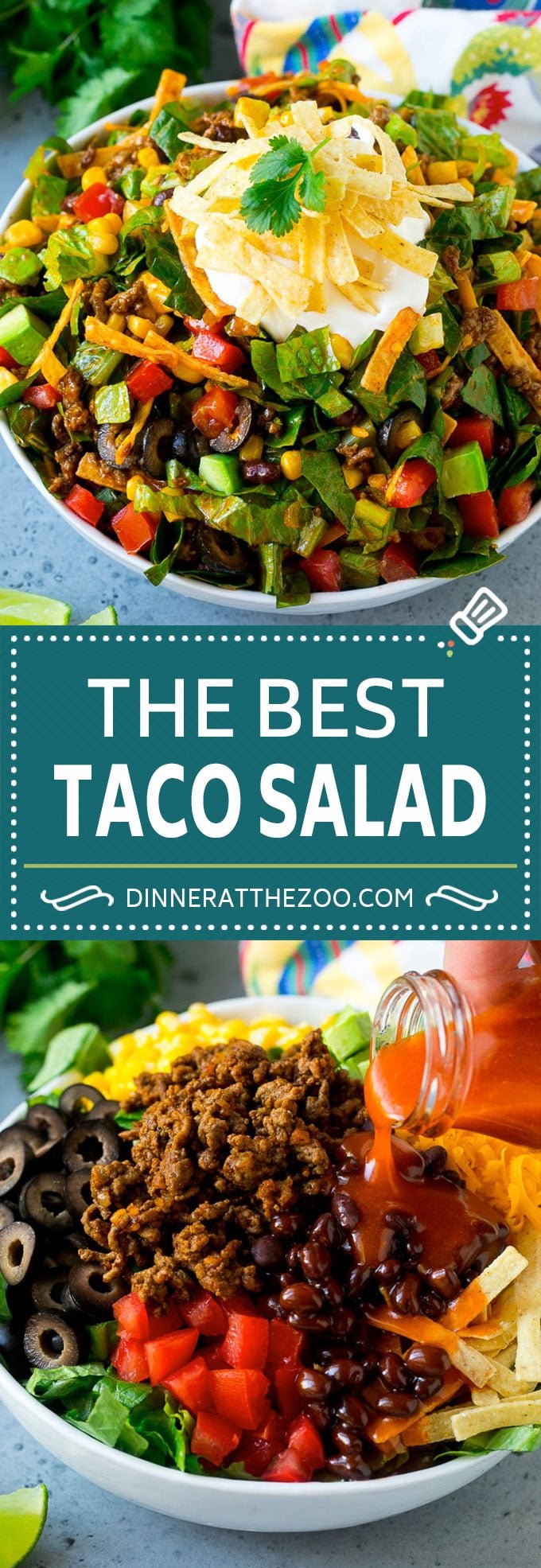 Taco Salad Recipe | Beef Taco Salad | Mexican Salad #salad #taco #beef #lunch #avocado #dinner #sadud