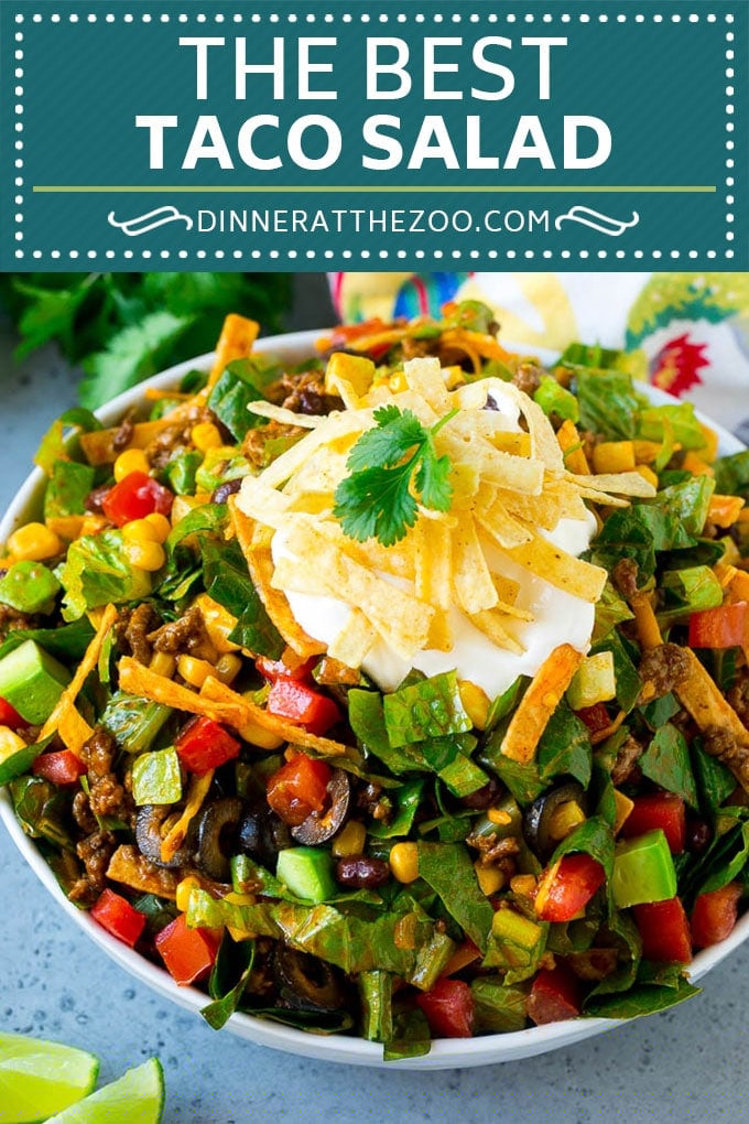 Taco Salad Recipe | Beef Taco Salad | Mexican Salad #salad #taco #beef #lunch #avocado #dinner #sadud