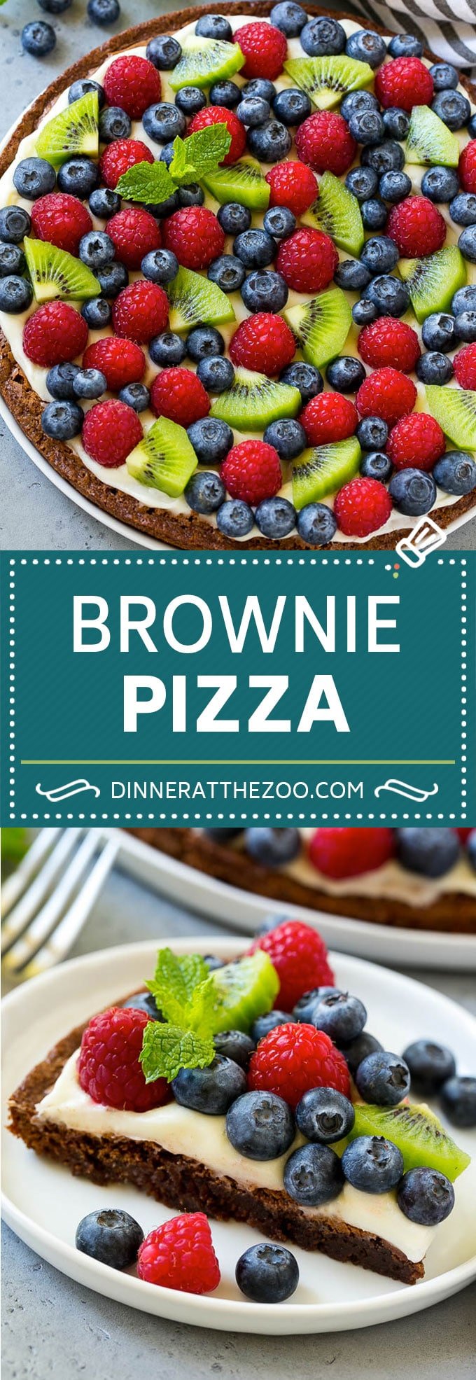 Brownie Pizza Recipe | Fruit Pizza | Dessert Pizza #brownie #pizza #chocolate #fruit #dessert #sadud