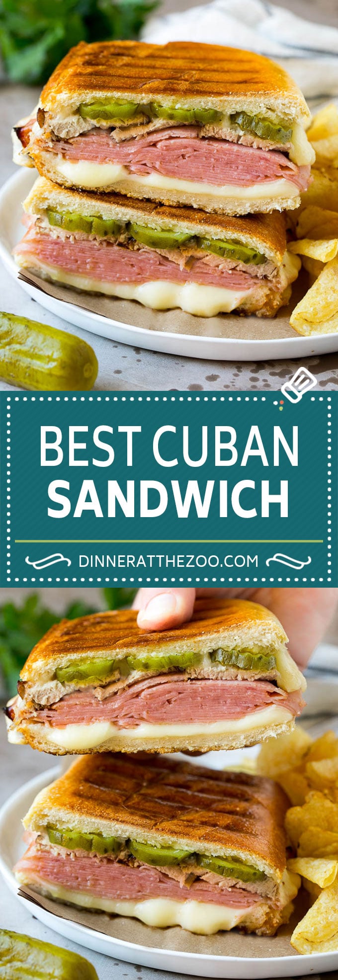 Cuban Sandwich Recipe #sandwich #pork #ham #cheese #pickles #lunch #dinner #sadud
