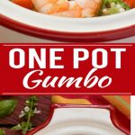 This one pot chicken and shrimp gumbo is a healthy and easy meal that's ready in just 30 minutes!