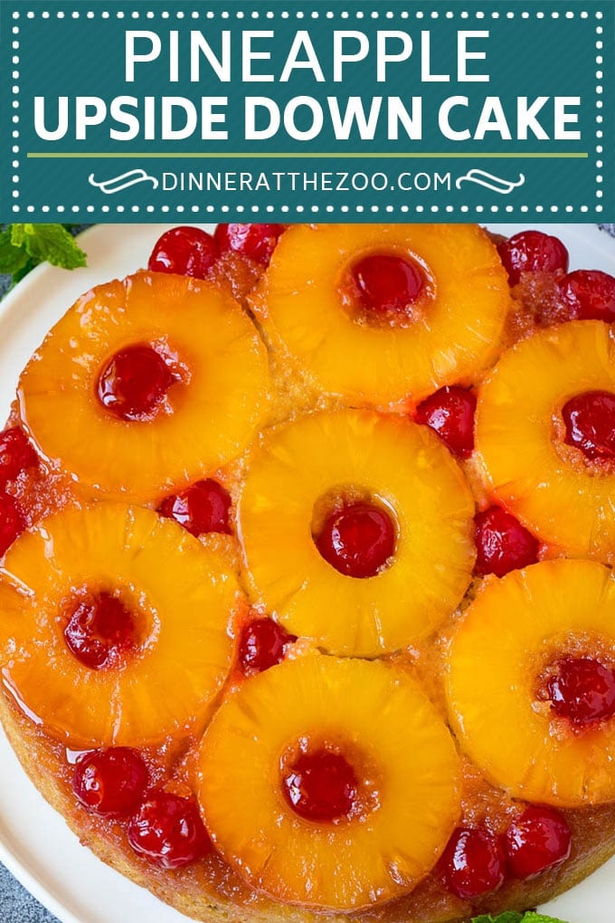 Pineapple Upside Down Cake | Pineapple Cake #cake #pineapple #dessert #cherries #sadud