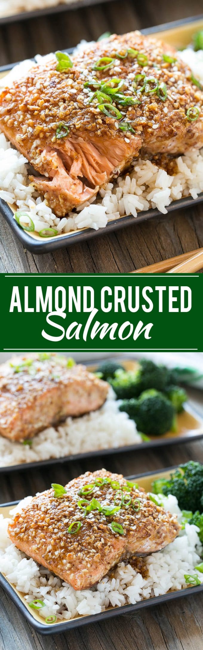Almond Crusted Salmon | Seared Salmon | Asian Salmon #salmon #fish #seafood #almonds #dinner #sadud