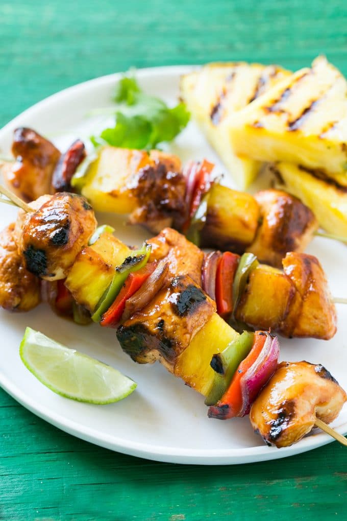 Hawaiian Chicken Kabobs Recipe | Hawaiian Chicken Kabobs | Chicken Pineapple Kabobs #pineapple #chicken #grilling #dinner #sadud Sweet and savory chicken skewers with pineapple and vegetables.