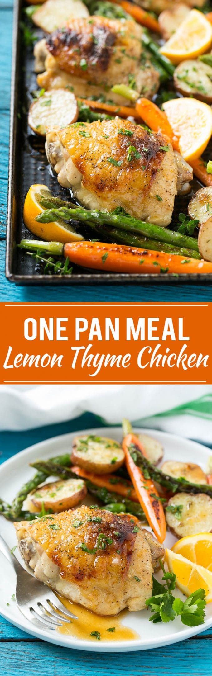 Lemon Thyme Chicken Recipe | Lemon Chicken with Vegetables | Sheet Pan Lemon Chicken #chicken #onepotmeal #carrots #potatoes #asparagus #dinner #sadud