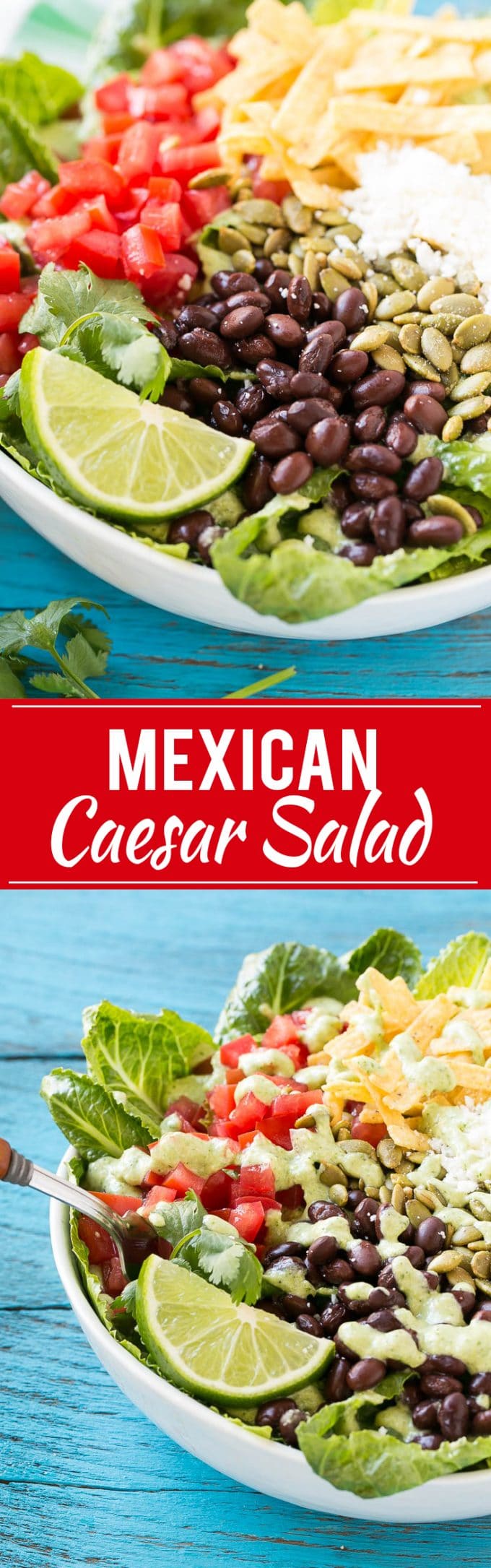 Mexican Caesar Salad Recipe | Caesar Salad | Mexican Salad #salad #beans #lunch #dinner #sadud
