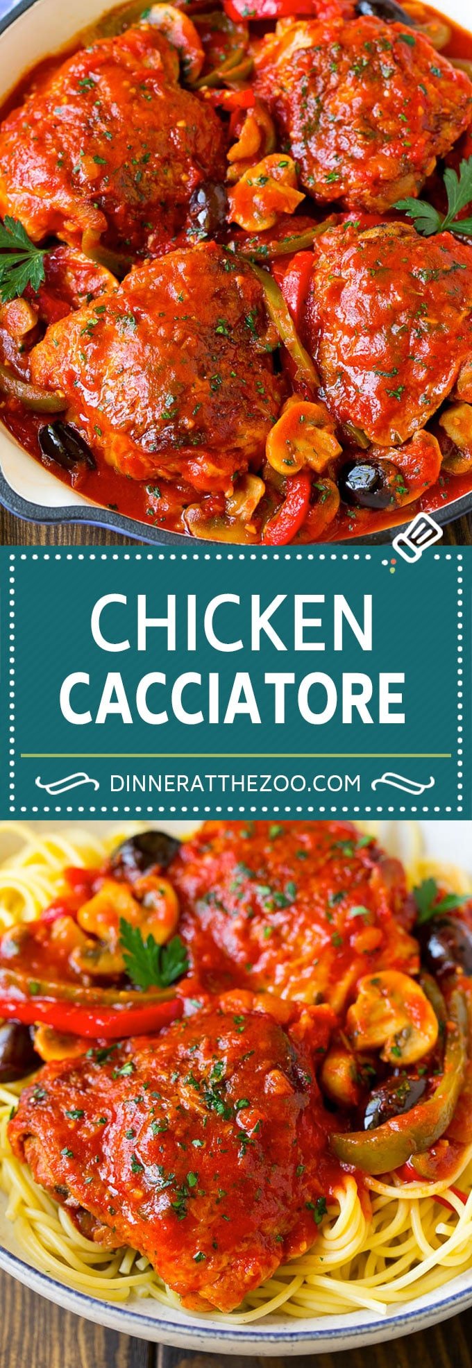 Chicken Cacciatore Recipe | Italian Chicken #chicken #peppers #mushrooms #olives #dinner #sadud