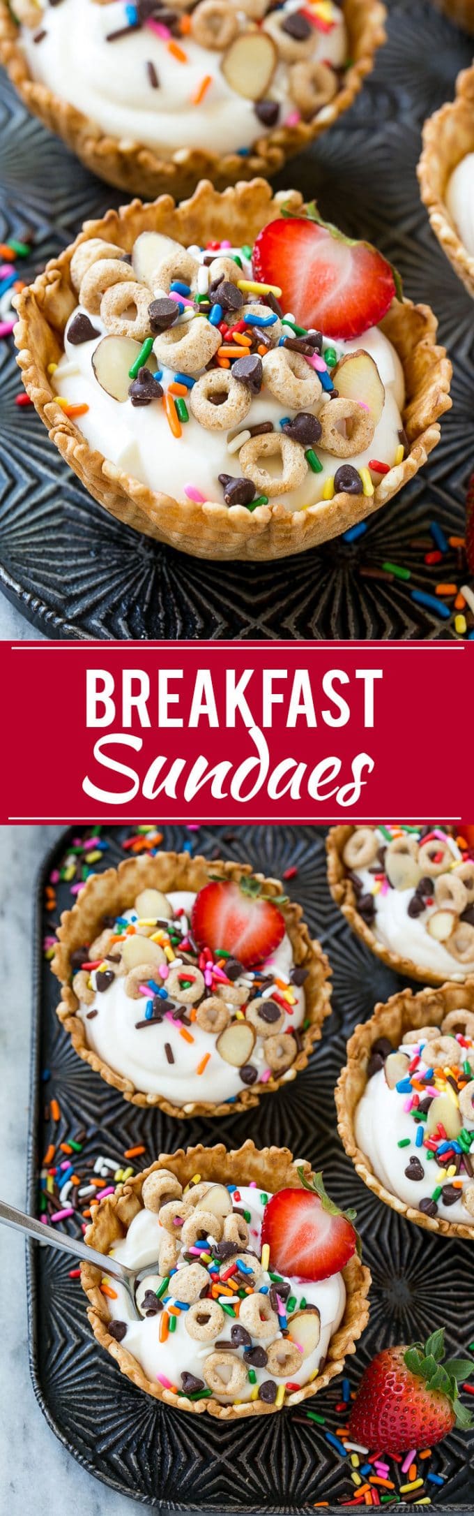Breakfast Sundaes | Kids Breakfast Idea #breakfast #yogurt #cereal #banana #sadud
