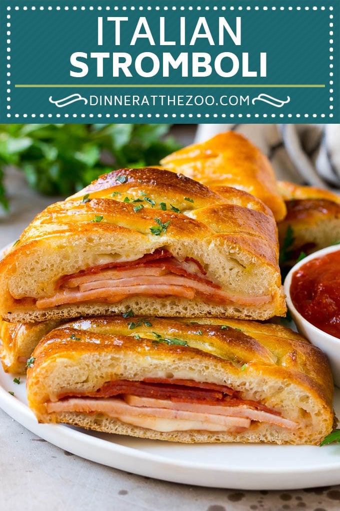 Stromboli Recipe | Italian Stromboli #pepperoni #cheese #ham #dinner #sadud