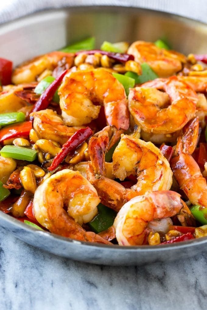 Kung Pao Shrimp | Shrimp Recipe | Shrimp Stir Fry | Easy Shrimp Recipe #shrimp #stirfry #peppers #dinner #sadud #spicy Kung Pao shrimp with bell peppers, peanuts and chilies.