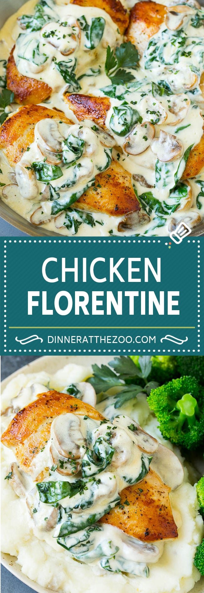 Chicken Florentine Recipe | Spinach Chicken | Mushroom Chicken #chicken #spinach #mushrooms #lowcarb #keto #dinner #sadud