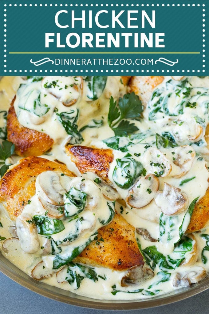 Chicken Florentine Recipe | Spinach Chicken | Mushroom Chicken #chicken #spinach #mushrooms #lowcarb #keto #dinner #sadud