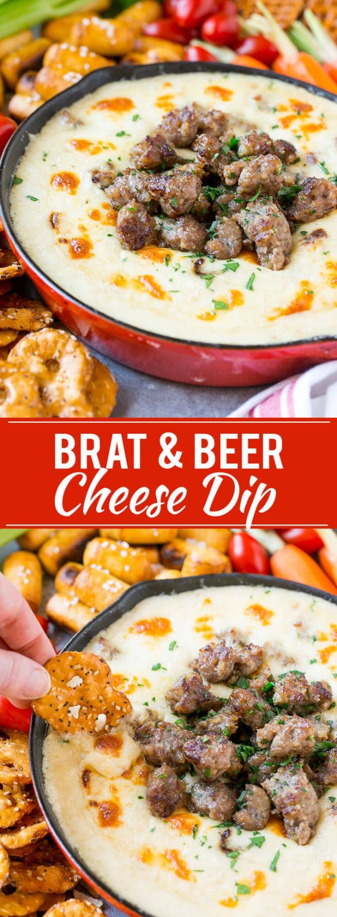 Brat & Beer Cheese Dip Recipe | Beer Cheese Dip | Cheese Dip | Easy Appetizer #beer #cheese #dip #sausage #appetizer #sadud