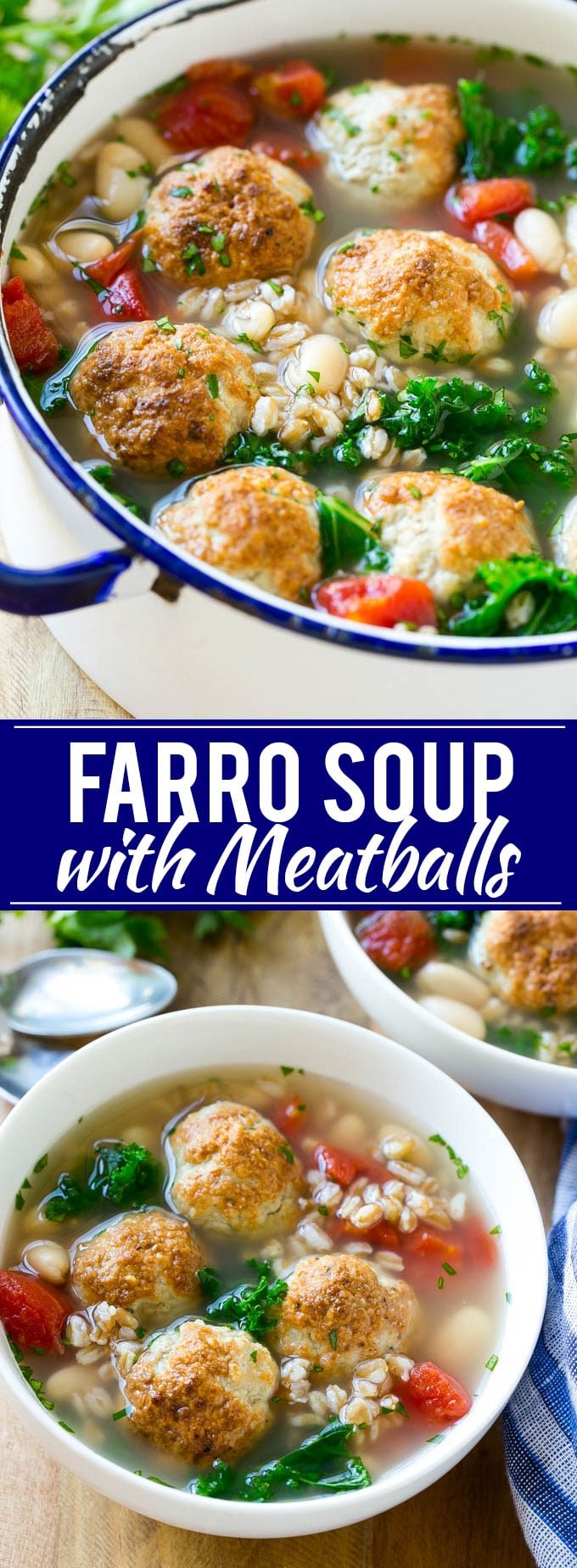 Farro Soup with Meatballs Recipe | Farro Recipe | Meatball Soup | Healthy Soup Recipe #soup #healthy #meatballs #farro #dinner #sadud