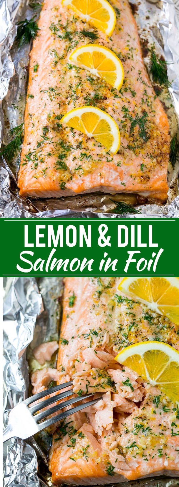 Salmon in Foil with Lemon and Dill Recipe | Foil Wrapped Salmon | Baked Salmon | Easy Salmon Recipe | Lemon and Dill Salmon #salmon #fish #seafood #lemon #lowcarb #keto #dinner #sadud