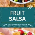 Fruit Salsa Recipe | Dessert Salsa | Cinnamon Sugar Chips | Fruit Recipe #fruit #kiwi #blueberry #strawberry #dip #salsa #sadud #dessert #snack