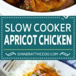 Slow Cooker Apricot Chicken #chicken #apricot #slowcooker #crockpot #dinner #sadud