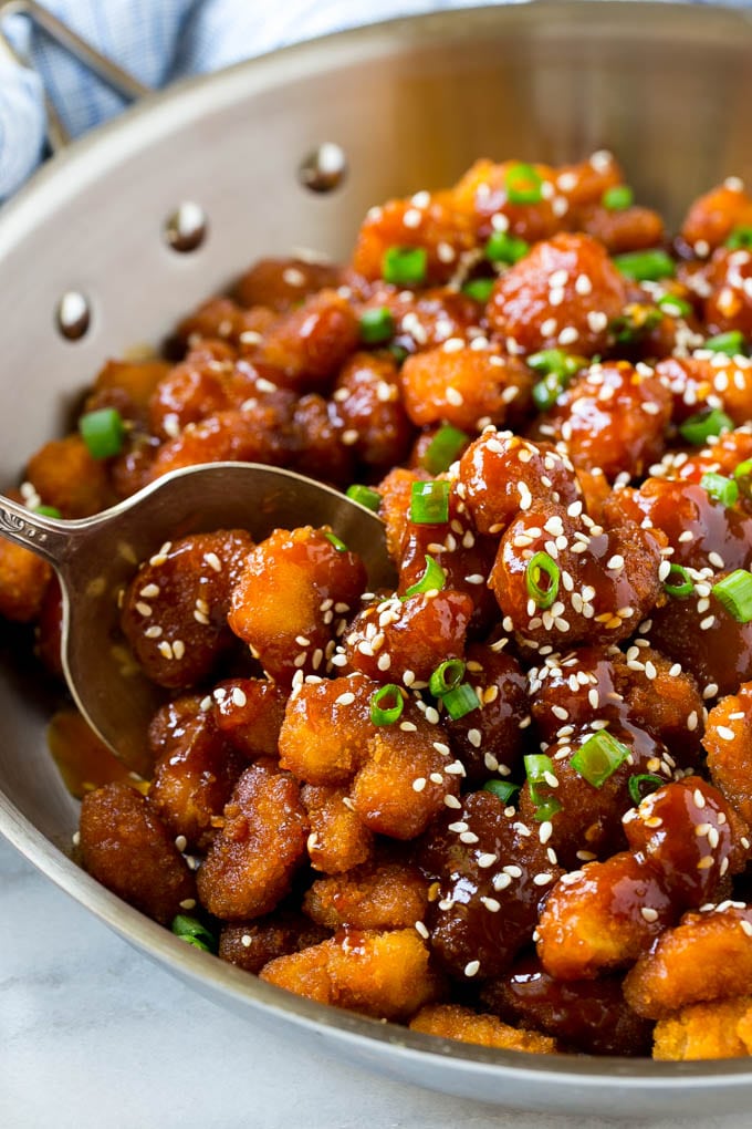 Sesame Shrimp Recipe | Crispy Shrimp | Popcorn Shrimp | Asian Shrimp | Easy Shrimp Recipe #shrimp #fried #friedshrimp #sesameshrimp #crispy #popcornshrimp #chinese #asian #dinner #sadud A pan of crispy sesame shrimp tossed in an Asian style sauce.