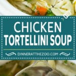 Chicken Tortellini Soup #soup #chicken #pasta #tortellini #slowcooker #crockpot #dinner #sadud
