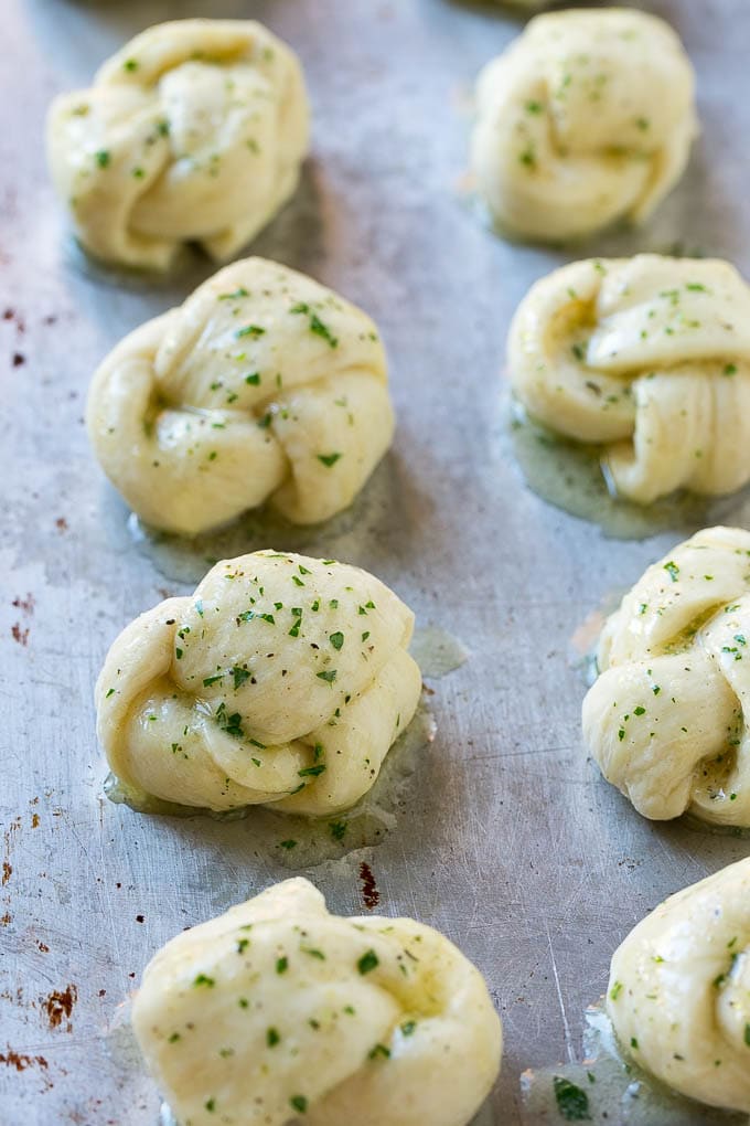 Garlic Knots Recipe | Garlic Rolls | Garlic Butter Rolls | Garlic Bread Recipe #garlic #garlicbread #garlicknots #breadsticks #sadud Dough brushed with butter, herbs and parmesan for extra flavor.