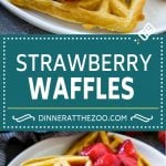 Strawberry Waffles | Homemade Waffles Recipe | Waffles with Strawberry Sauce | Homemade Strawberry Sauce