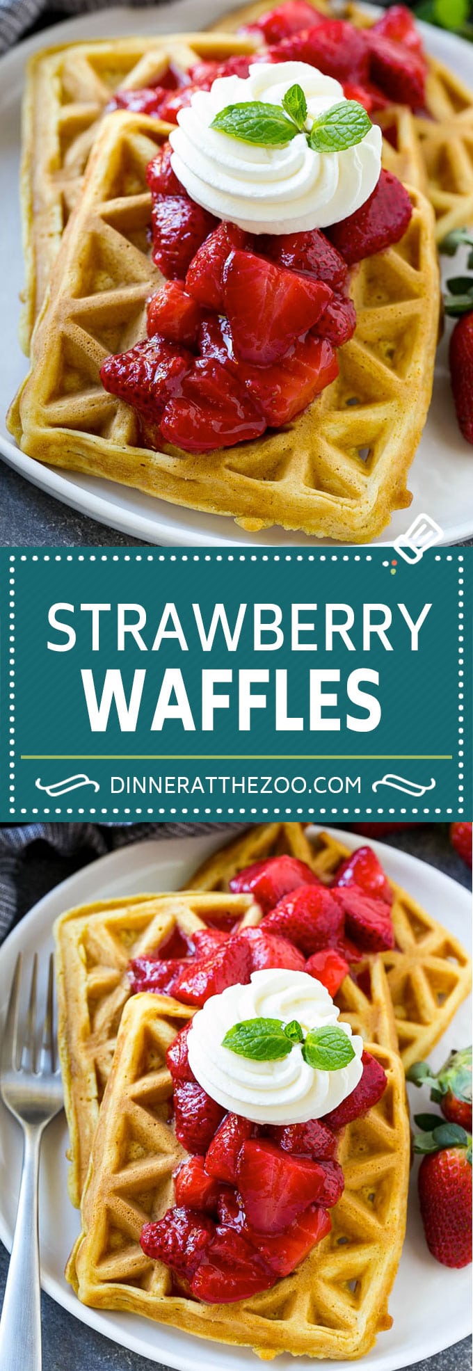 Strawberry Waffles | Homemade Waffles Recipe | Waffles with Strawberry Sauce | Homemade Strawberry Sauce #strawberry #waffles #breakfast #sadud