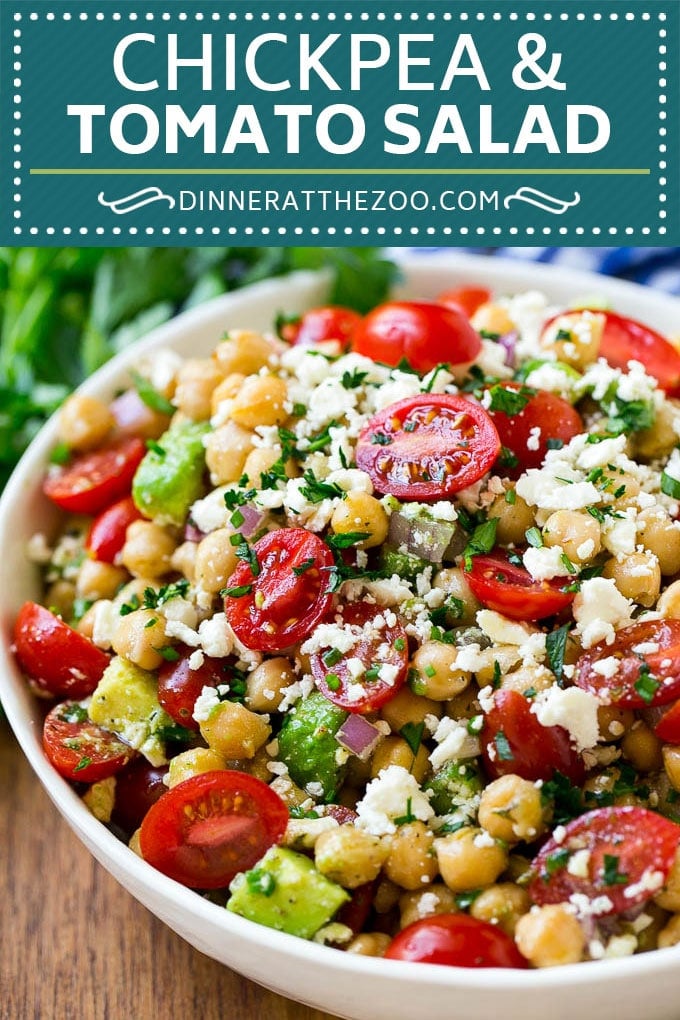 Chickpea Salad Recipe | Chickpea and Tomato Salad | Chickpea Avocado Salad | Summer Salad #salad #summer #recipes #sadud