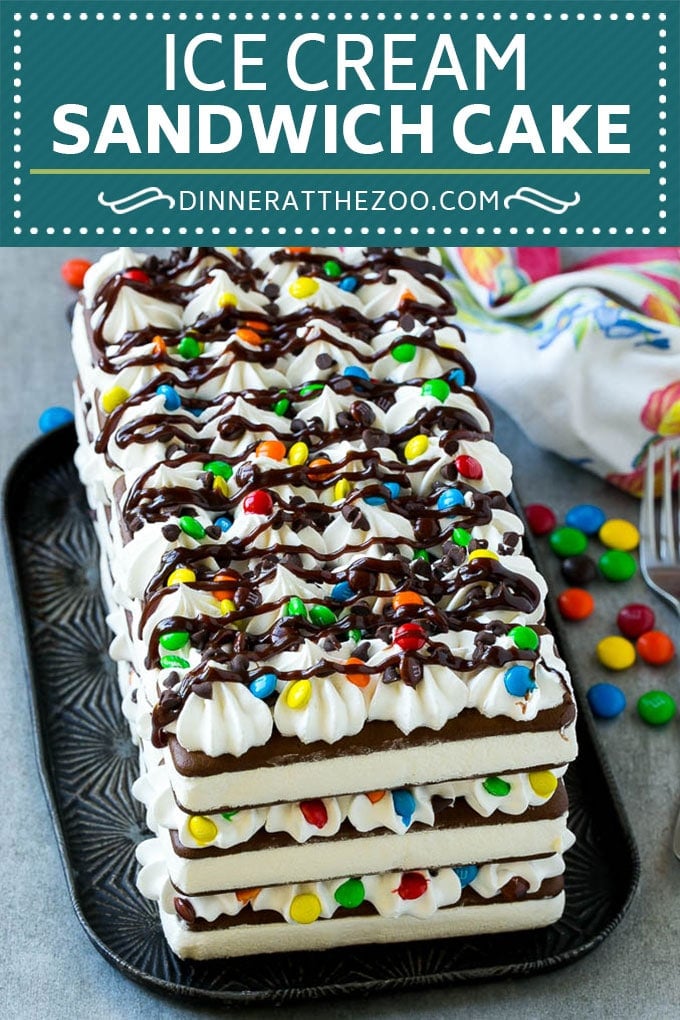 Ice Cream Sandwich Cake Recipe | Ice Cream Cake | Frozen Cake Recipe | No Bake Ice Cream Cake #icecream #cake #dessert #chocolate #sadud