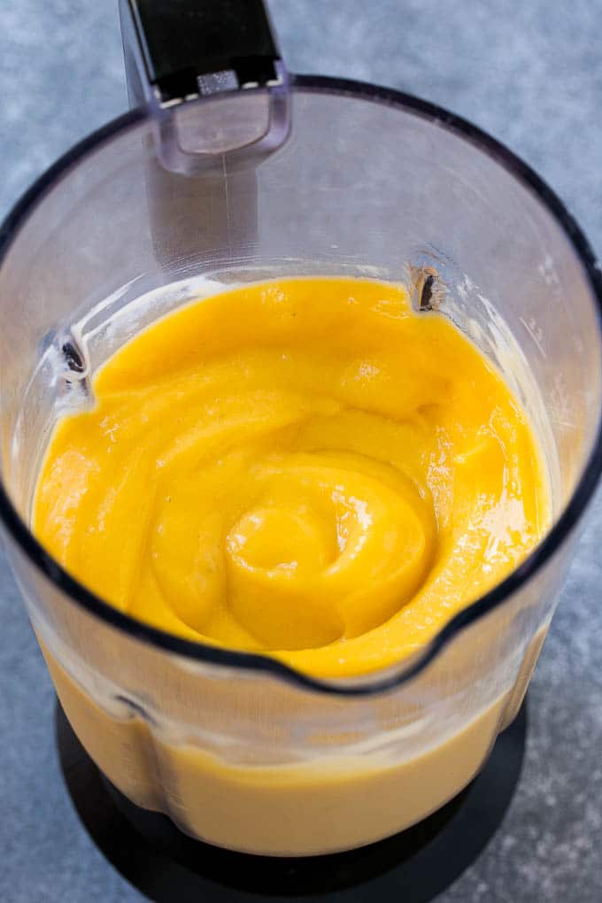 Mango Smoothie Recipe | Mango Recipe | Healthy Smoothie #mango #smoothie #drink #sadud Blended ingredients ready to pour.