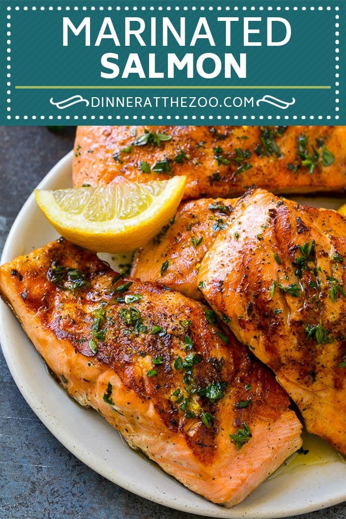 Marinated Salmon Recipe | Grilled Salmon | Garlic and Herb Salmon #salmon #grilling #marinade #fish #dinner #sadud