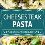 Philly Cheesesteak Pasta | Ground Beef Pasta | Creamy Pasta #phillycheesesteak #beef #pasta #peppers #mushrooms #dinner #sadud
