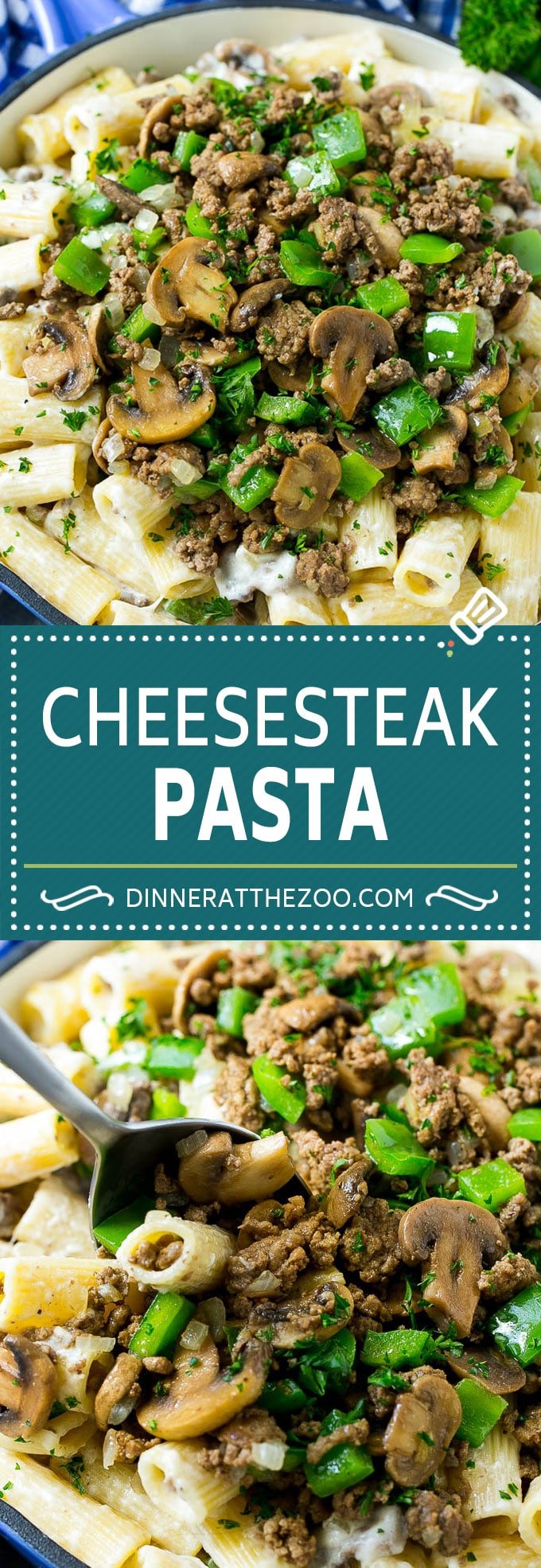 Philly Cheesesteak Pasta | Ground Beef Pasta | Creamy Pasta #phillycheesesteak #beef #pasta #peppers #mushrooms #dinner #sadud