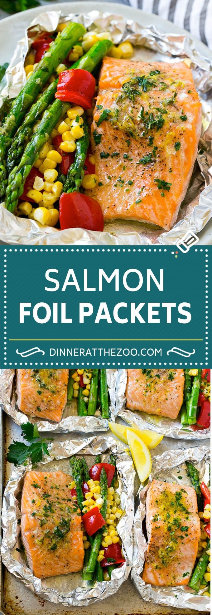 Salmon Foil Packets Recipe | Grilled Salmon | Salmon and Vegetables #salmon #grilling #asparagus #corn #dinner #sadud