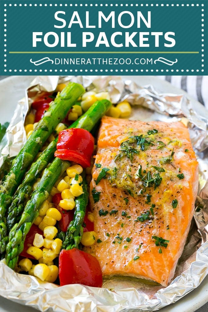 Salmon Foil Packets Recipe | Grilled Salmon | Salmon and Vegetables #salmon #grilling #asparagus #corn #dinner #sadud