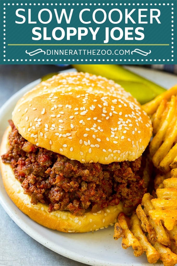 Slow Cooker Sloppy Joes Recipe | Crock Pot Sloppy Joes | Homemade Sloppy Joes #beef #slowcooker #crockpot #sandwich #sadud