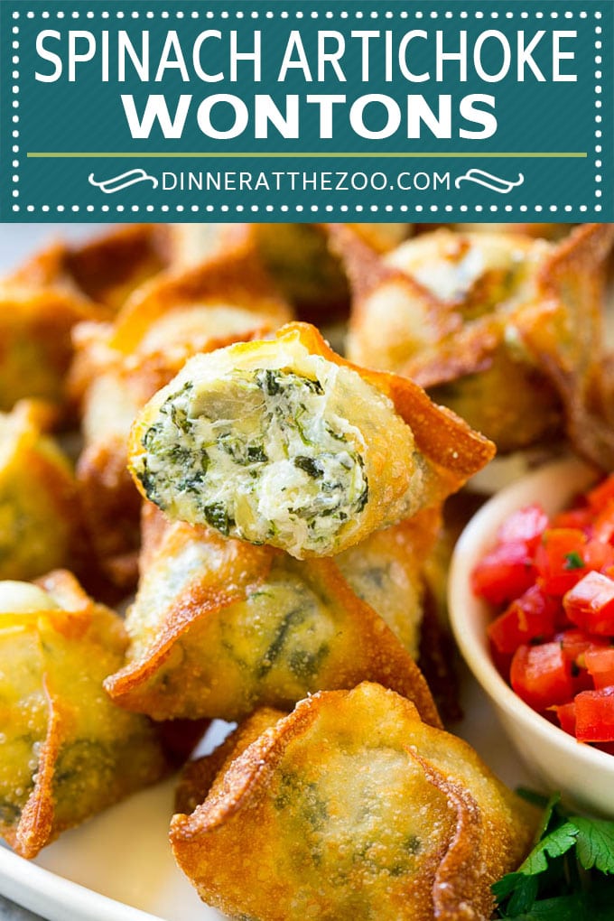 Spinach Artichoke Wontons Recipe | Fried Wontons | Wonton Appetizer #wontons #appetizer #snack #artichoke #spinach #sadud