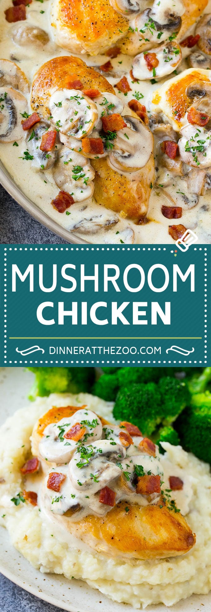 Mushroom Chicken Recipe | Chicken with Mushrooms | Chicken in Mushroom Sauce #chicken #mushrooms #bacon #dinner #sadud