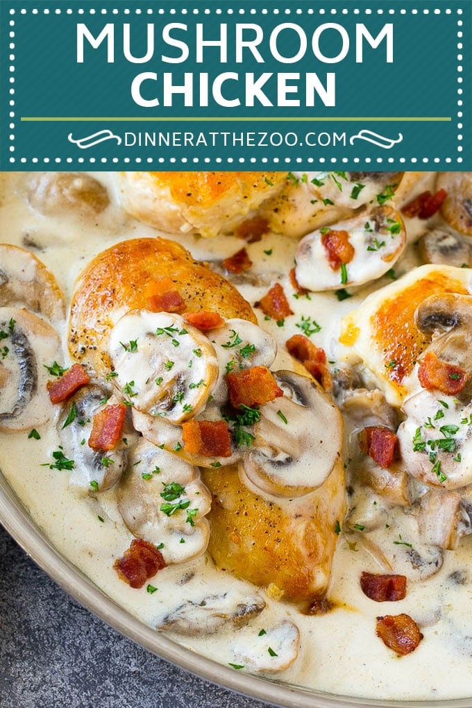 Mushroom Chicken Recipe | Chicken with Mushrooms | Chicken in Mushroom Sauce #chicken #mushrooms #bacon #dinner #sadud