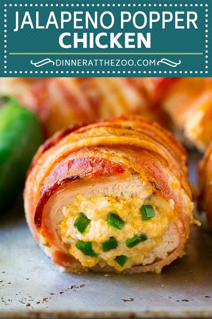 Jalapeno Popper Chicken Recipe | Bacon Wrapped Chicken | Stuffed Chicken | Low Carb Chicken #chicken #lowcarb #keto #bacon #jalapenos #cheese #dinner #sadud