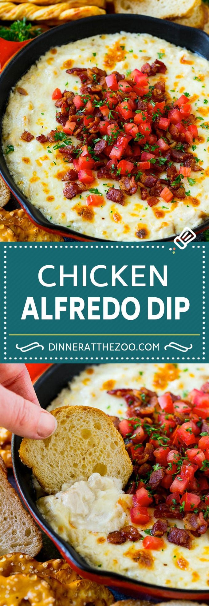 Chicken Alfredo Dip Recipe | Chicken Dip | Cheese Dip #dip #appetizer #chicken #cheese #sadud