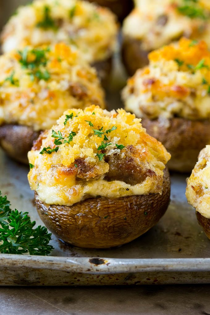 Sausage Stuffed Mushrooms Recipe | Stuffed Mushrooms | Mushroom Appetizer #mushrooms #sausage #appetizer #lowcarb #keto #sadud Sausage stuffed mushrooms filled with Italian sausage and three types of cheese.