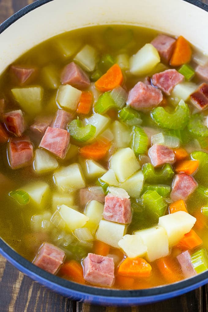 Ham and Potato Soup | Ham Soup | Potato Soup #soup #ham #potato #dinner #comfortfood #sadud A pot full of ham, potatoes and vegetable simmered in chicken broth.