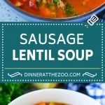 Lentil Soup Recipe | Sausage Lentil Soup #soup #lentils #sausage #dinner #glutenfree #sadud