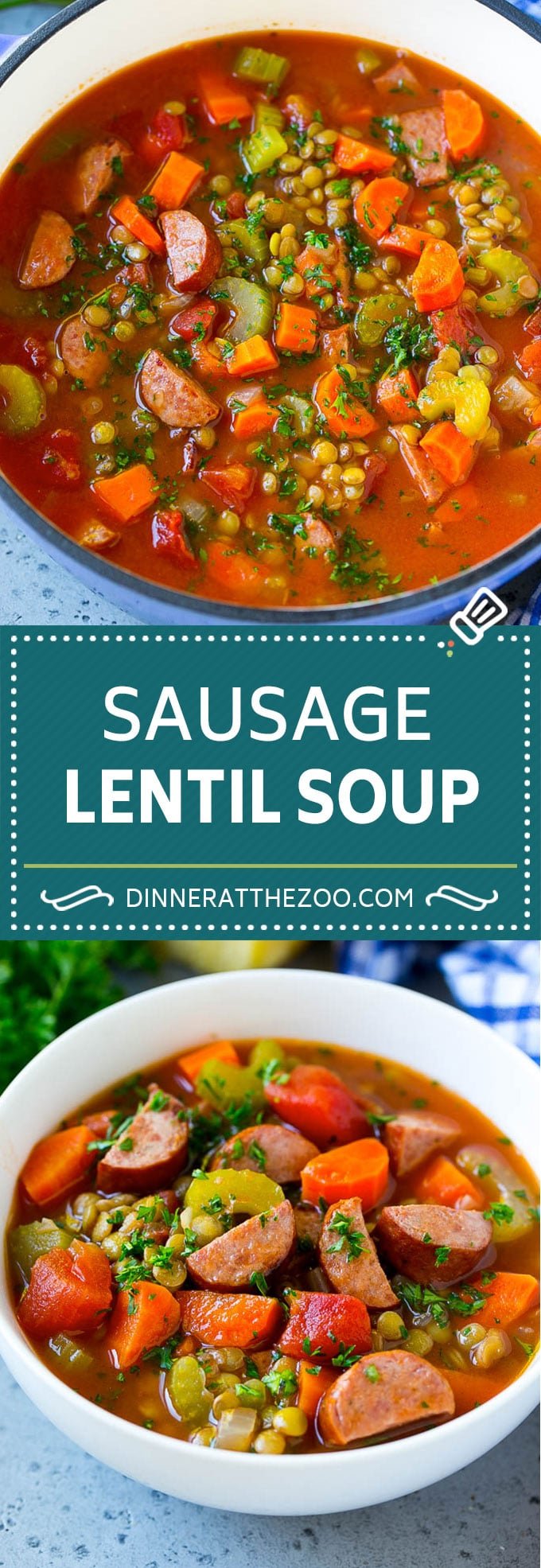 Lentil Soup Recipe | Sausage Lentil Soup #soup #lentils #sausage #dinner #glutenfree #sadud