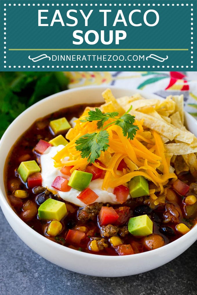 Taco Soup Recipe | Beef Taco Soup | Mexican Soup #soup #beef #taco #mexicanfood #beans #dinner #sadud