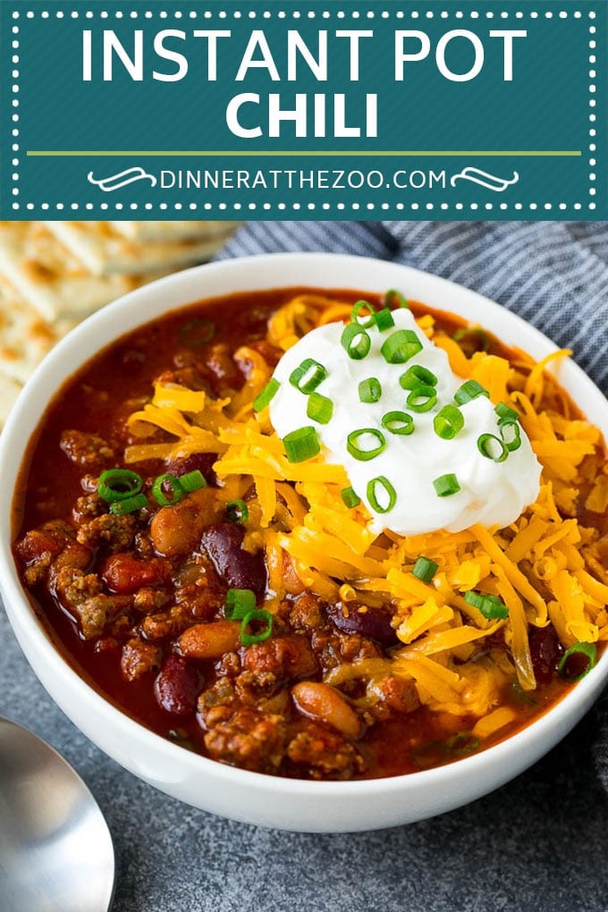 Instant Pot Chili Recipe | Pressure Cooker Chili | Beef Chili | Beef and Bean Chili #chili #beef #beans #instantpot #pressurecooker #dinner #soup #sadud