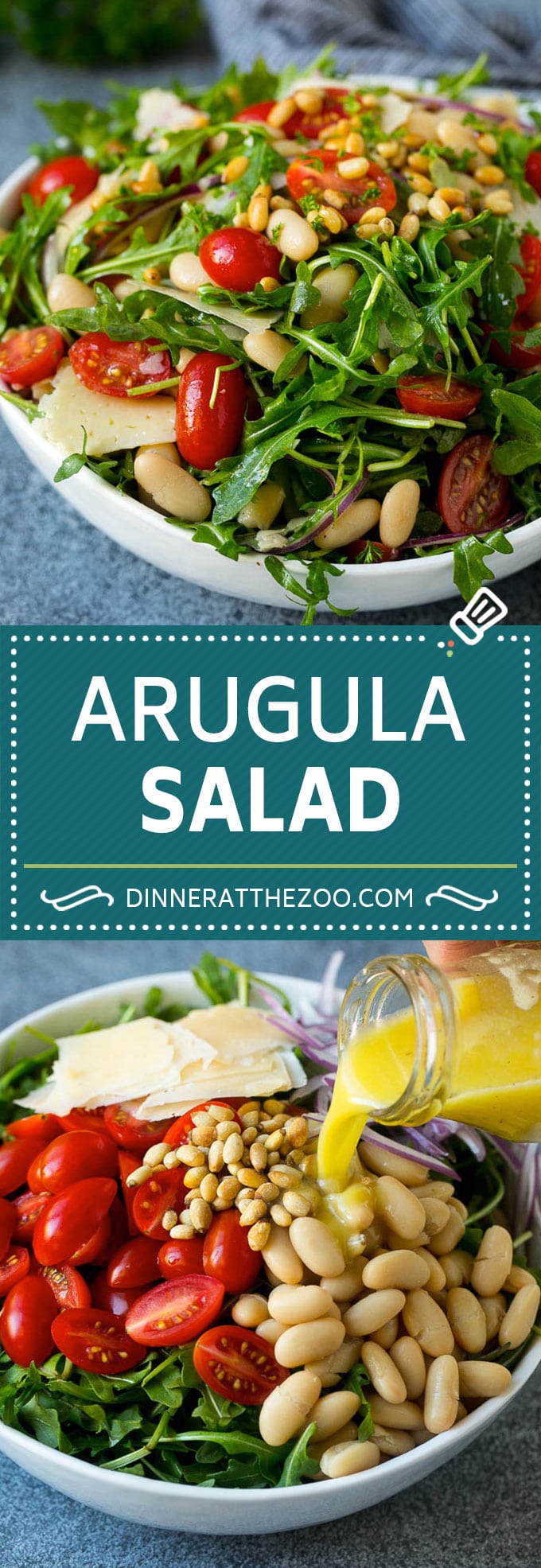 Arugula Salad Recipe | Green Salad | White Bean Salad #salad #arugula #cleaneating #lowcarb #keto #sadud