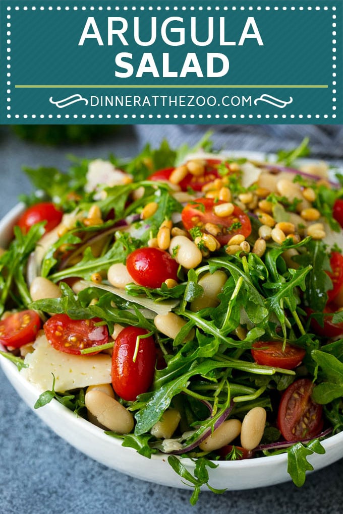 Arugula Salad Recipe | Green Salad | White Bean Salad #salad #arugula #cleaneating #lowcarb #keto #sadud